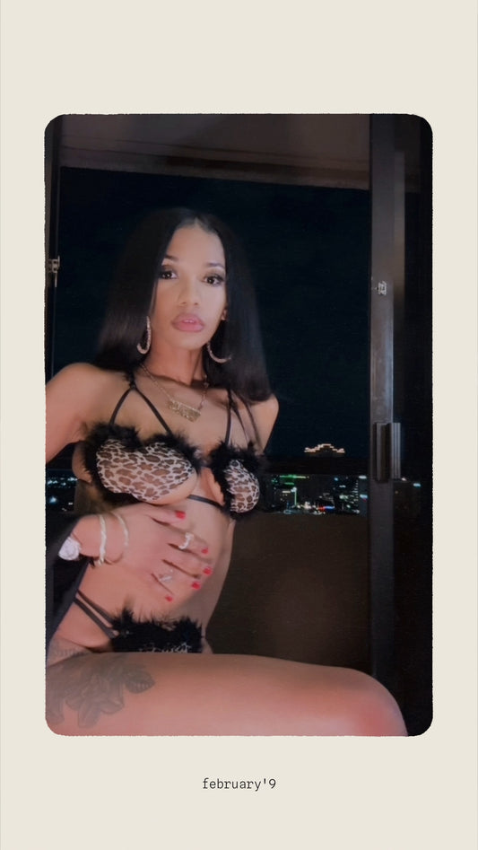 Velvette Noir Fur Bikini