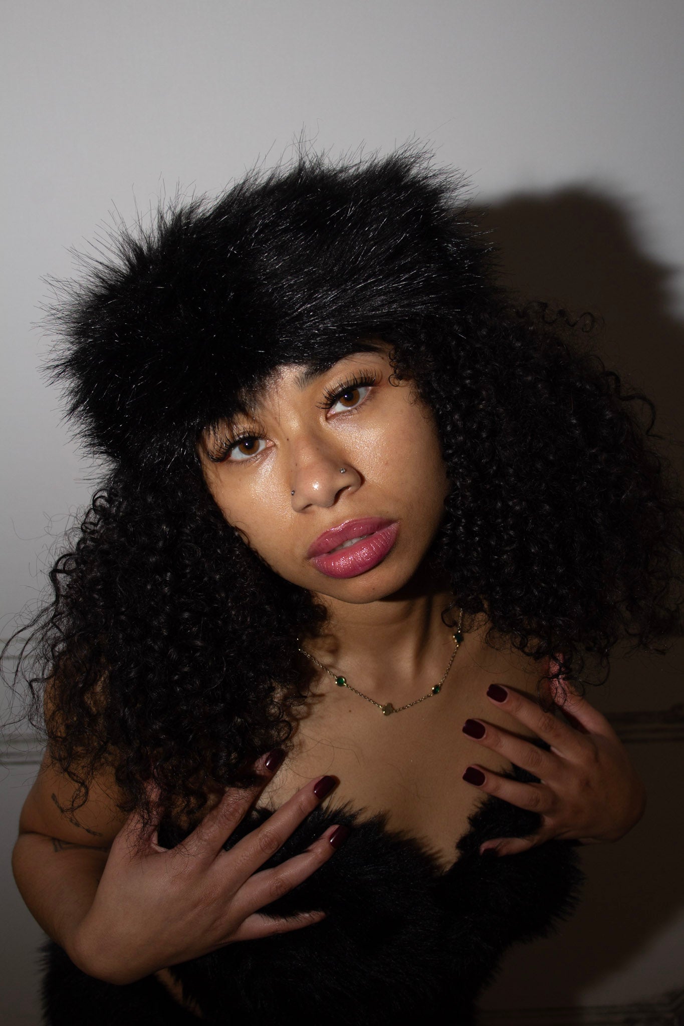 Velvette Noir Fur Headband