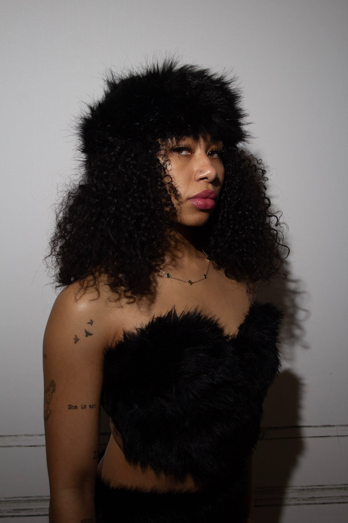 Velvette Noir Fur Headband
