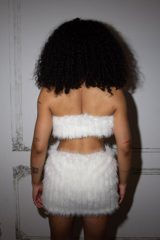 Snow Plüsh Fur Skirt Set