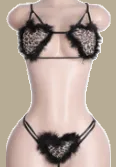 Velvette Noir Fur Bikini